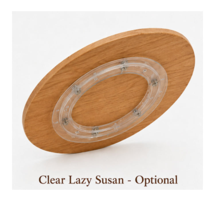 The Front Porch 16-inch round grazing board in White Oak