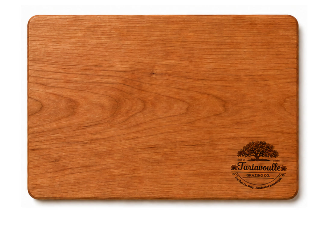 Biscuit Grazing Board 12 by 16 inch Cherry hardwood board, alternate view
