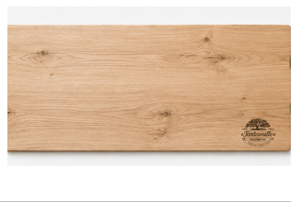 Family Reunion 23 by 47 inch White Oak grazing board, alternate view