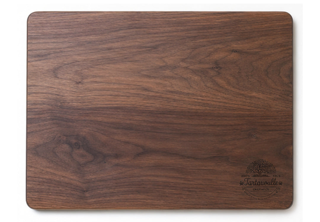 Garden Party 14 by 18 inch Black Walnut grazing board, alternate view