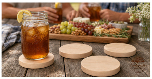 Hard Maple coaster set, featured view