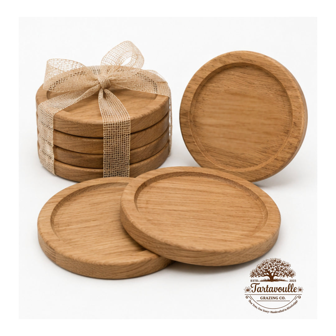 Oakfire White Oak coaster set, alternate view