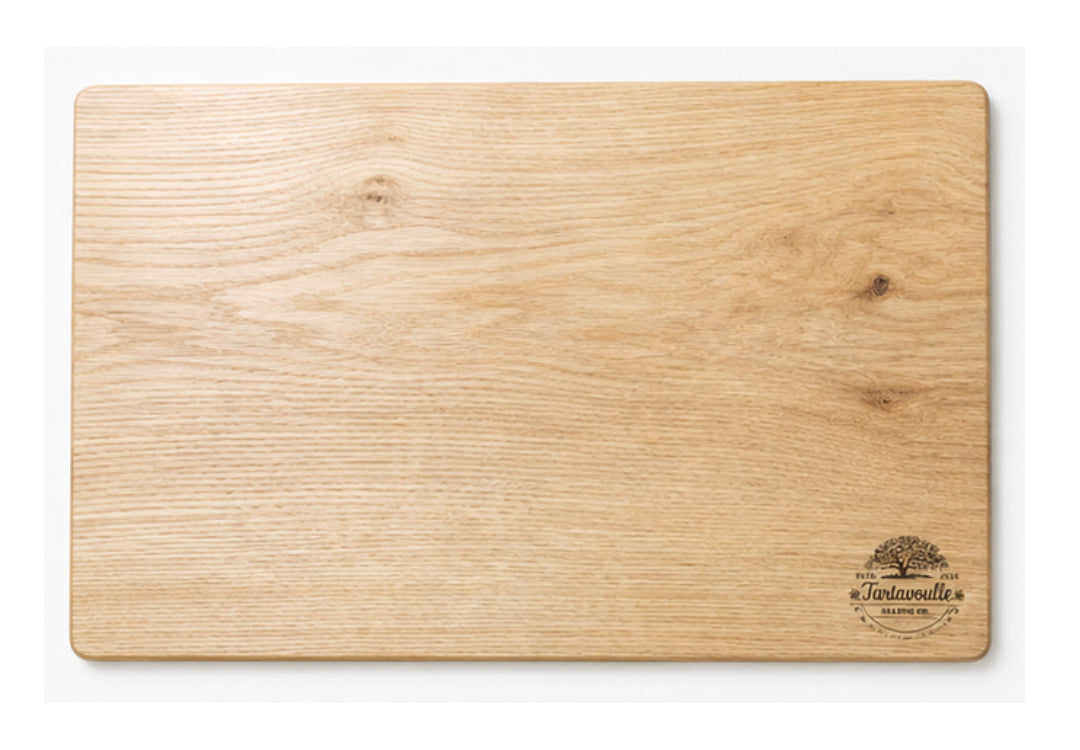 Picnic Table 20 by 30 inch White Oak grazing board, alternate view