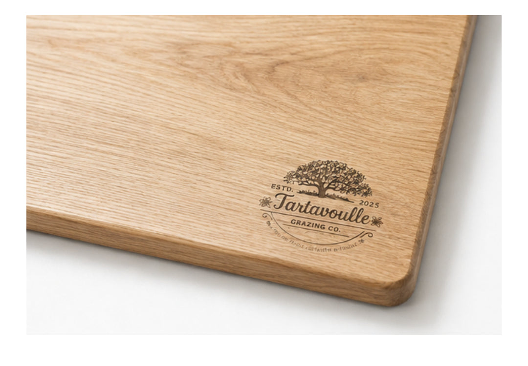 Picnic Table 20 by 30 inch grazing board, serving view