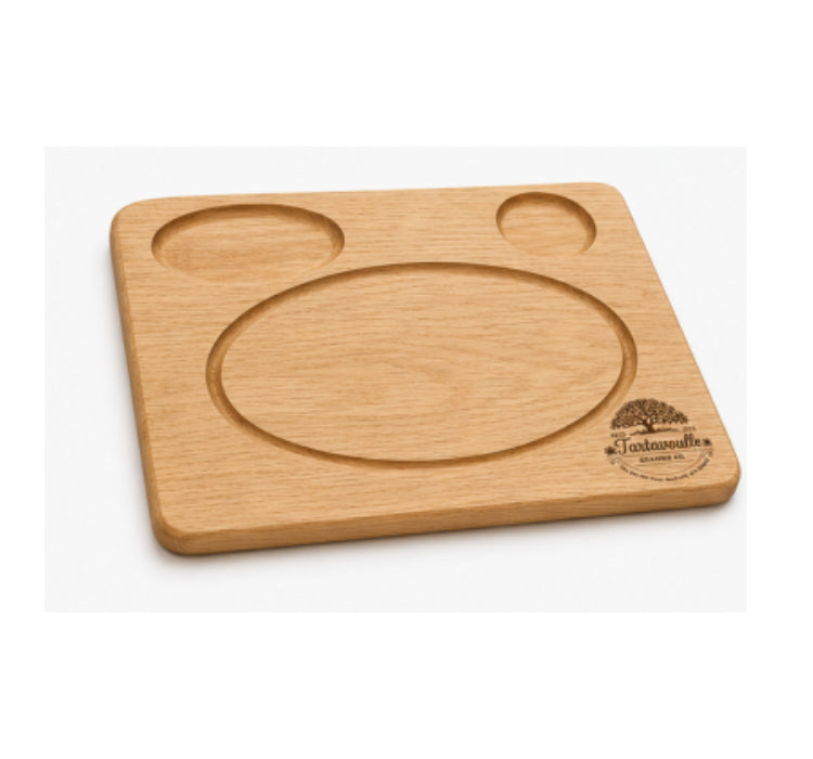 Ranch Hand 10 by 14 inch White Oak steak board, handcrafted detail view