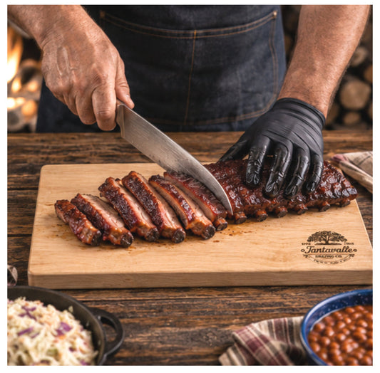 Rib Rack 10 by 14 inch hardwood cutting board, featured view