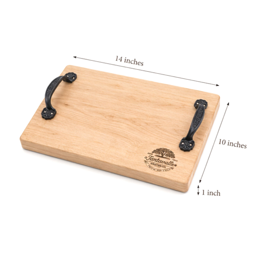 Rib Rack 10 by 14 inch hardwood cutting board, handcrafted detail view