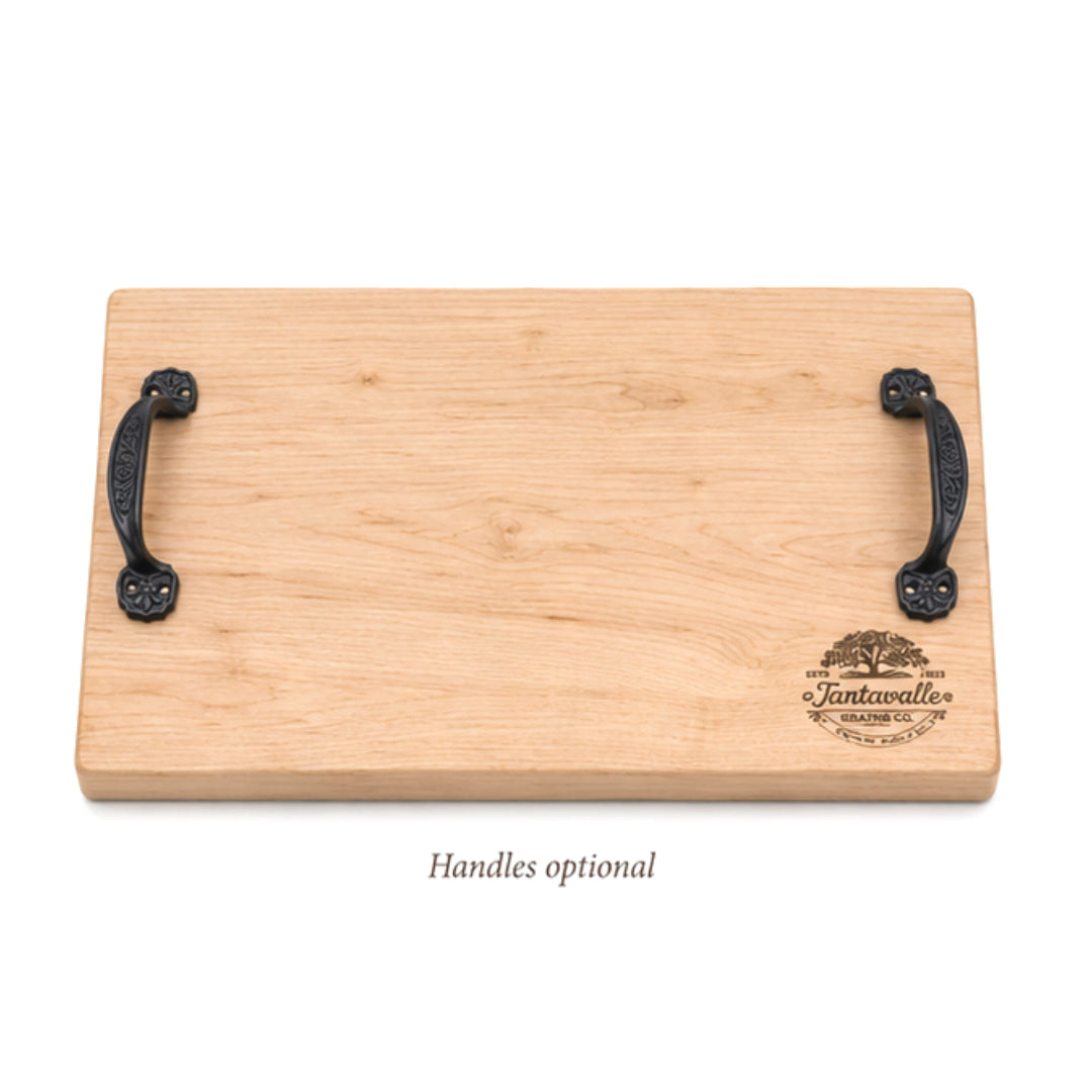 Rib Rack 10 by 14 inch cutting board, lifestyle view