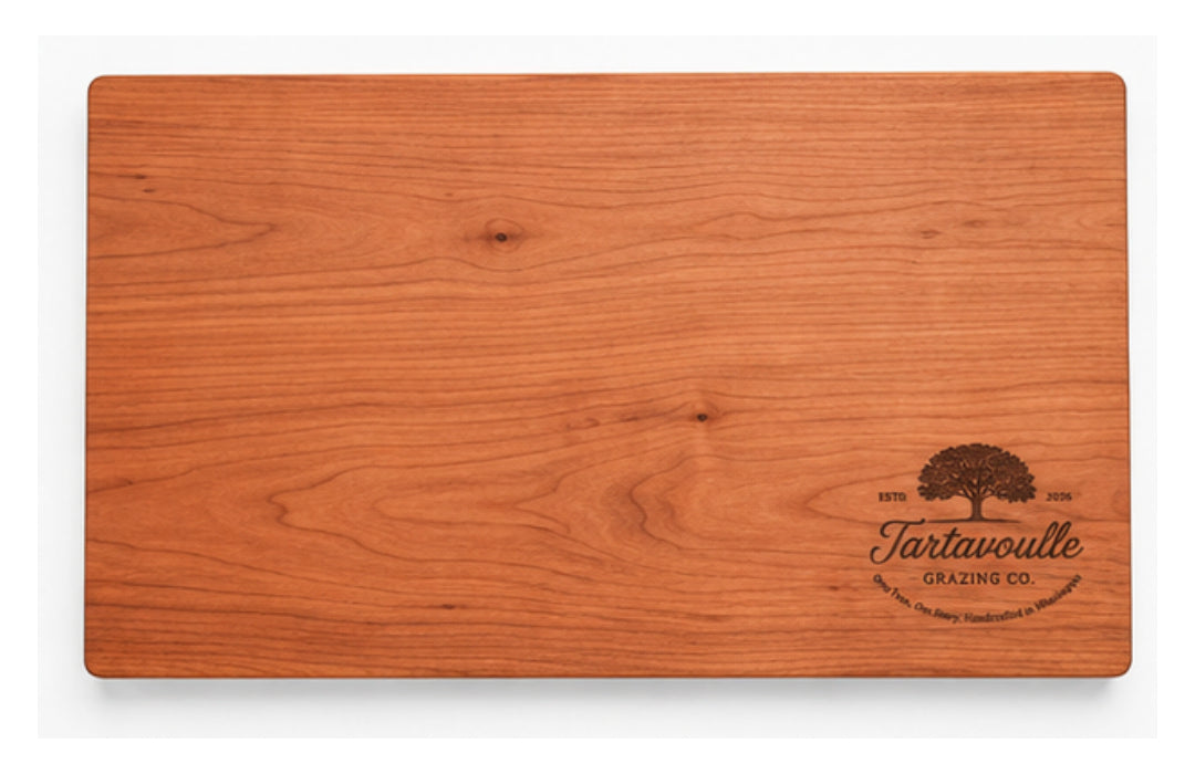 Smoker's Block 12 by 18 inch Cherry cutting board, alternate view
