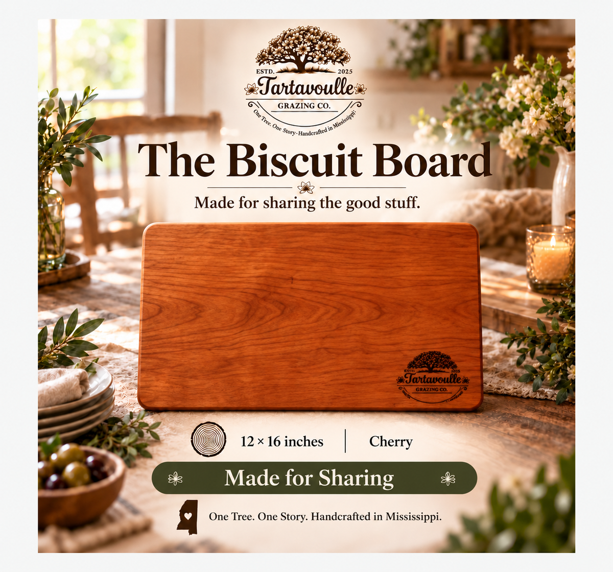 The Biscuit Grazing Board 12" × 16"