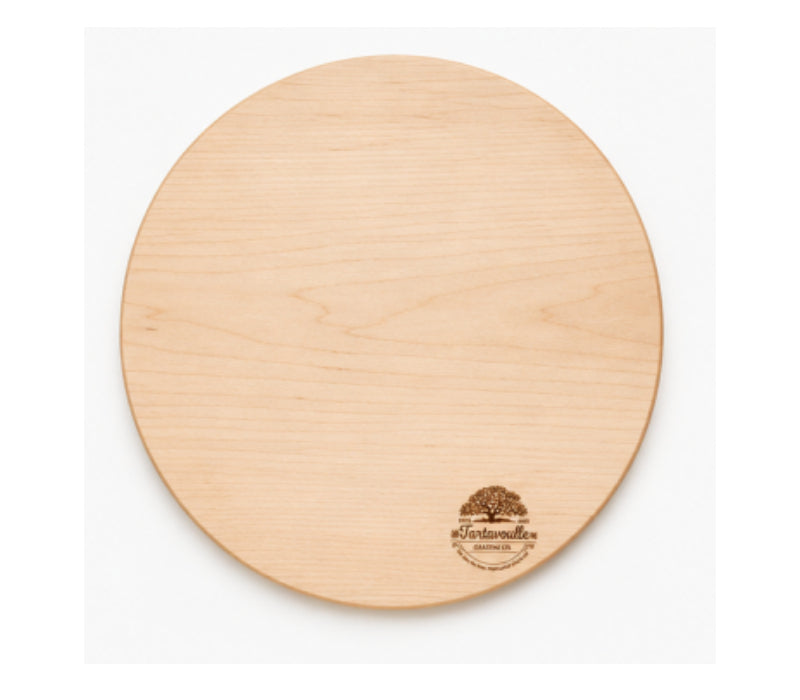 The Porch Pie 12-inch round grazing board in Hard Maple