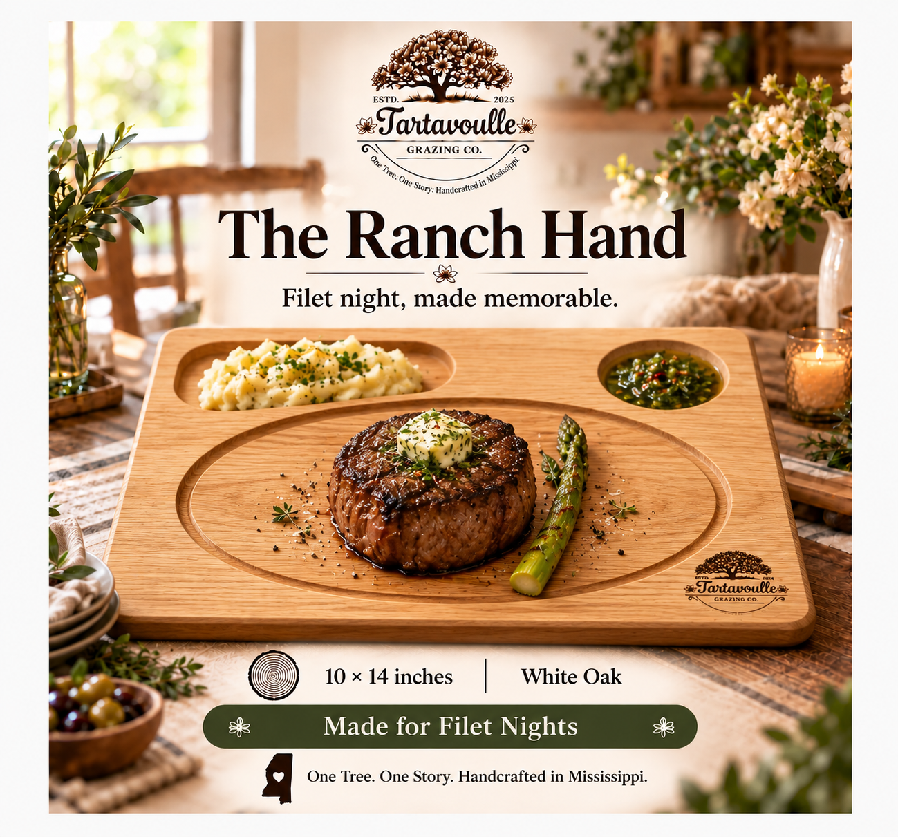 The Ranch Hand Steak Board 10