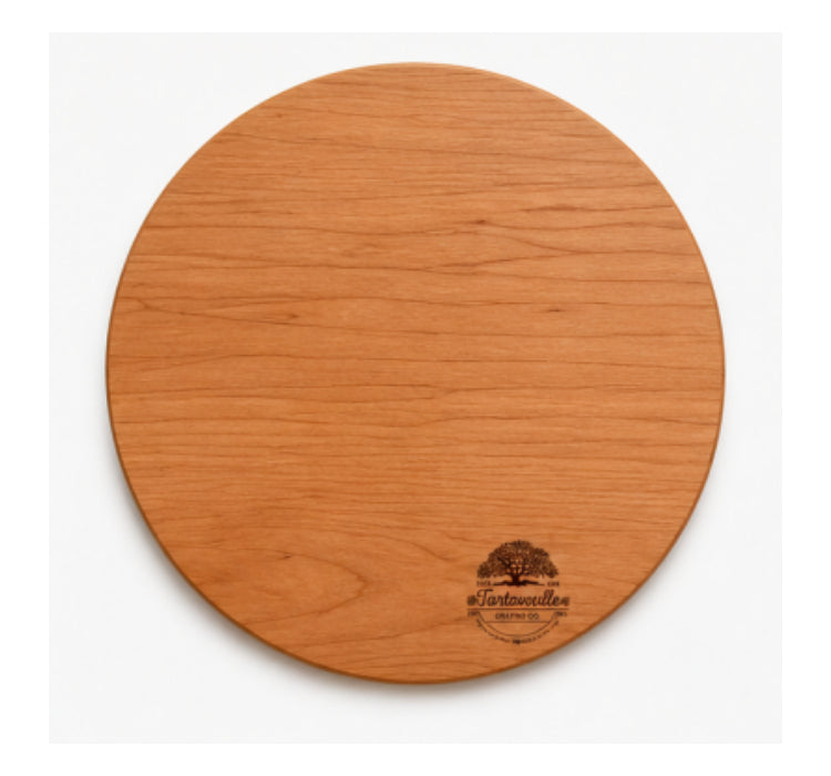 The Tea Party 14-inch round grazing board in Cherry